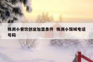 株洲小餐饮创业加盟条件  株洲小饭城电话号码