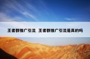 王者群推广引流  王者群推广引流是真的吗