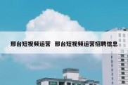 邢台短视频运营  邢台短视频运营招聘信息