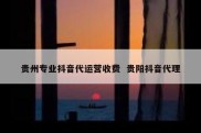 贵州专业抖音代运营收费  贵阳抖音代理