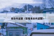竞价代运营（百度竞价代运营）