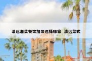 清远湘菜餐饮加盟选择哪家  清远菜式