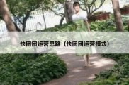 快团团运营思路（快团团运营模式）