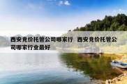 西安竞价托管公司哪家行  西安竞价托管公司哪家行业最好