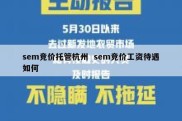 sem竞价托管杭州  sem竞价工资待遇如何
