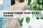 徐州竞价账户托管服务  竞价推广账户竞价托管多少钱