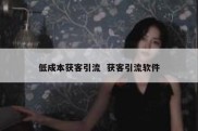 低成本获客引流  获客引流软件