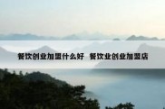 餐饮创业加盟什么好  餐饮业创业加盟店