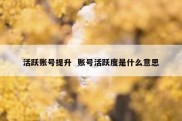 活跃账号提升  账号活跃度是什么意思