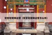 樊登短视频运营（樊登短视频运营怎么样）