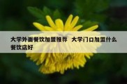 大学外面餐饮加盟推荐  大学门口加盟什么餐饮店好