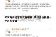 武汉竞价托管形式有哪些  武汉竞价托管一个月多少钱