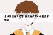 永城百度竞价托管  百度竞价账户托管是干嘛的