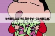 沧州餐饮加盟项目费用多少（沧州餐饮业）