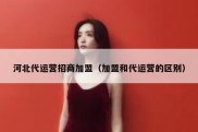 河北代运营招商加盟（加盟和代运营的区别）