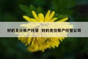 好的竞价账户托管  好的竞价账户托管公司