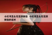 小红书怎么引流到微信  小红书怎么引流到微信的话术