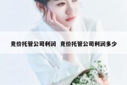 竞价托管公司利润  竞价托管公司利润多少
