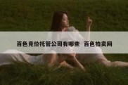 百色竞价托管公司有哪些  百色拍卖网