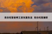 竞价托管老师工资文案生活  竞价托管兼职