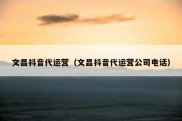 文昌抖音代运营（文昌抖音代运营公司电话）