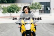 涨粉1000的挑战  涨粉速度