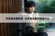 抖音推流量机制  抖音推流量机制是什么