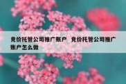 竞价托管公司推广账户  竞价托管公司推广账户怎么做