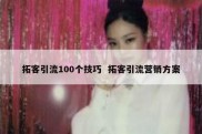 拓客引流100个技巧  拓客引流营销方案