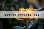 新短视频运营  短视频运营工资一般多少