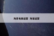 淘系电商运营  淘宝运营 