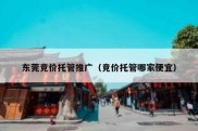 东莞竞价托管推广（竞价托管哪家便宜）