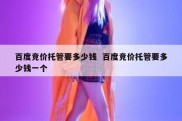 百度竞价托管要多少钱  百度竞价托管要多少钱一个