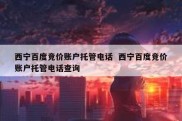 西宁百度竞价账户托管电话  西宁百度竞价账户托管电话查询
