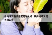 景尚浩源鼎盛运营是骗人吗  景尚建设工程有限公司