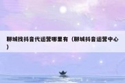 聊城找抖音代运营哪里有（聊城抖音运营中心）