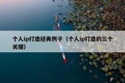 个人ip打造经典例子（个人ip打造的三个关键）
