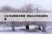 公众号运营新手教程  微信公众号的运营攻略