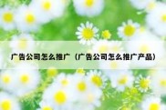 广告公司怎么推广（广告公司怎么推广产品）