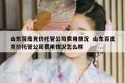 山东百度竞价托管公司费用情况  山东百度竞价托管公司费用情况怎么样