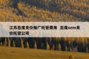 江苏百度竞价推广托管费用  百度sem竞价托管公司