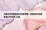 乌鲁木齐百度竞价托管费用  百度竞价托管优选1号总管 认准