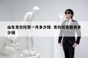 山东竞价托管一月多少钱  竞价托管服务多少钱