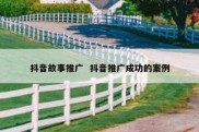 抖音故事推广  抖音推广成功的案例