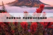 开店获客36计  开店获客36计在线阅读