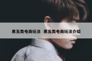 黑五类电商玩法  黑五类电商玩法介绍