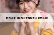 站内引流（站内引流与站外引流的异同）