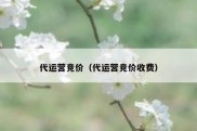 代运营竞价（代运营竞价收费）