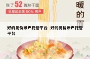 好的竞价账户托管平台  好的竞价账户托管平台