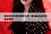 扬州竞价托管有哪些公司  扬州最近拍卖的地有那些